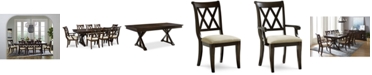 Furniture Baker Street Dining Furniture, 9-Pc. Set (Dining Trestle Table, 6 Side Chairs & 2 Arm Chairs)